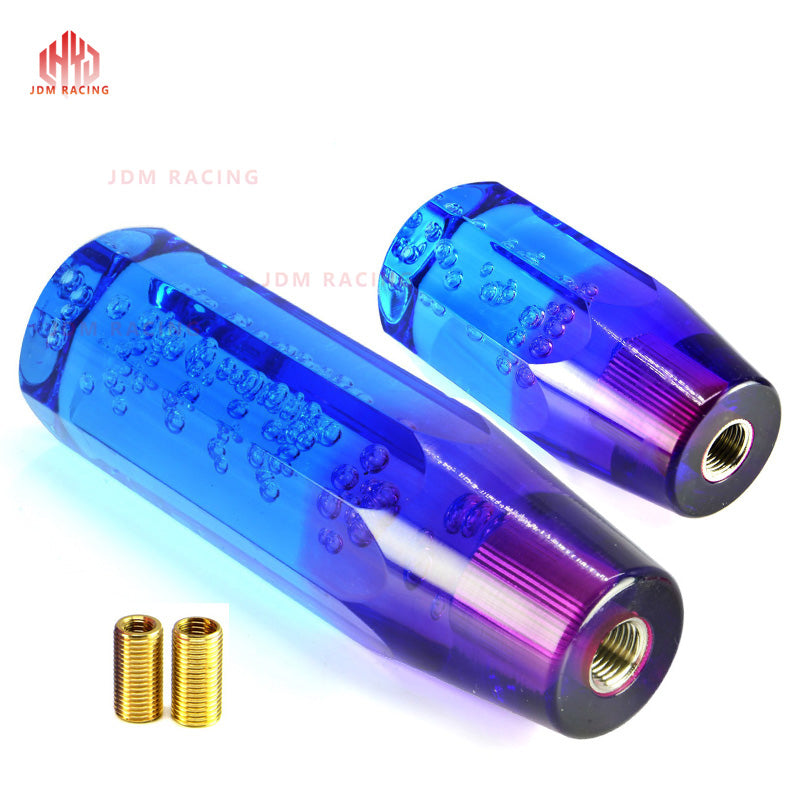 Crystal Transparent Bubble Purple Blue Throw Gear Shifter 10cm Car Manual Shift Knob Gear Shifter Head Shift Knob Stick