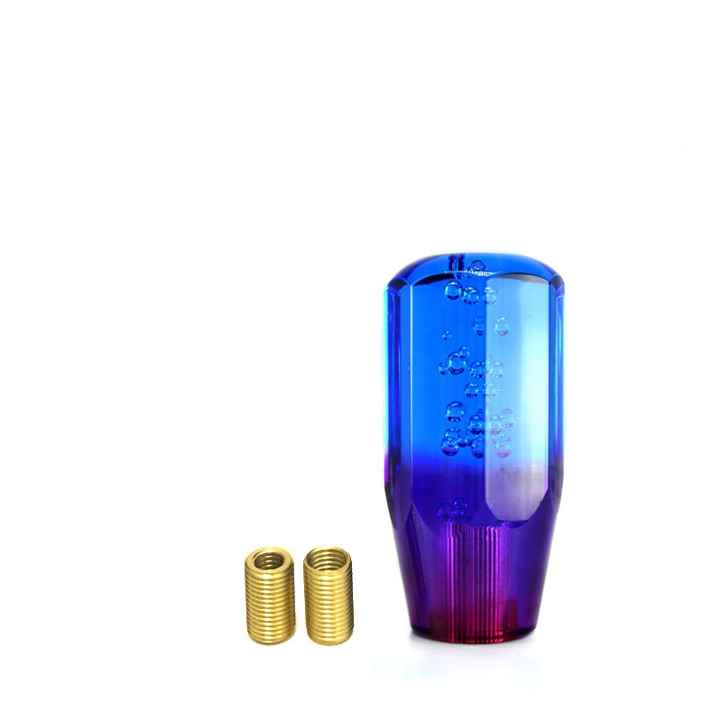 Crystal Transparent Bubble Purple Blue Throw Gear Shifter 10cm Car Manual Shift Knob Gear Shifter Head Shift Knob Stick