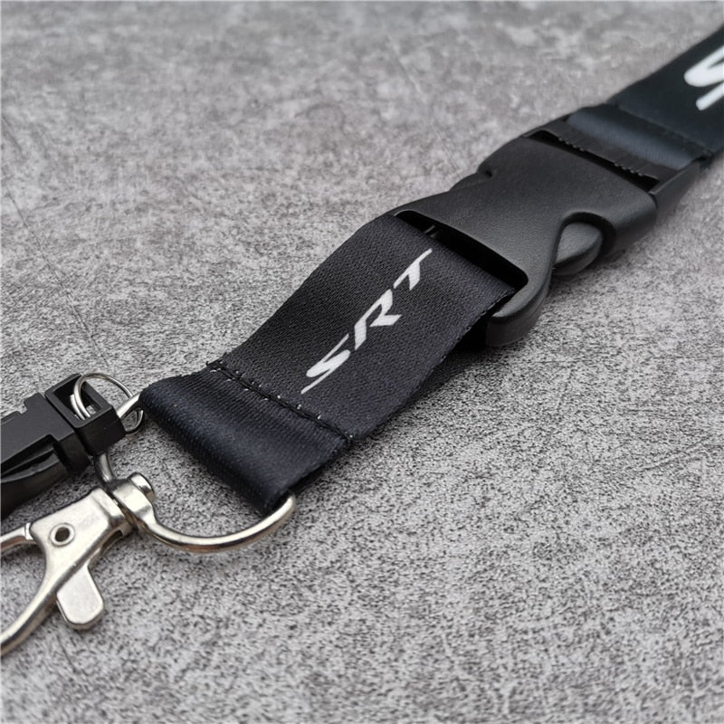 SRT Dodge Logo Car Auto Key Lanyard Cell Phone Auto Keychain Neck Straps Lanyard ID Badges Card Hanging Rope Anti-lost