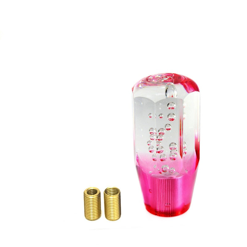 Crystal Transparent Bubble Purple Blue Throw Gear Shifter 10cm Car Manual Shift Knob Gear Shifter Head Shift Knob Stick