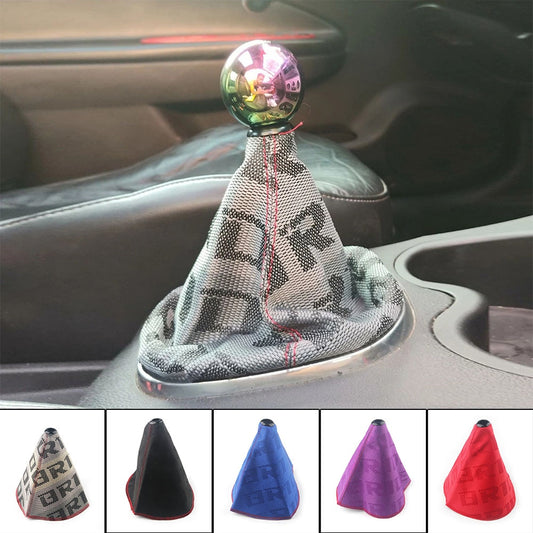 JDM Style Bride Canvas Universal Shift Lever Knob Boot Cover Racing Shift Knob Collars