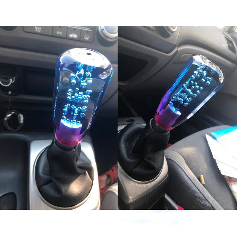 Crystal Transparent Bubble Purple Blue Throw Gear Shifter 10cm Car Manual Shift Knob Gear Shifter Head Shift Knob Stick