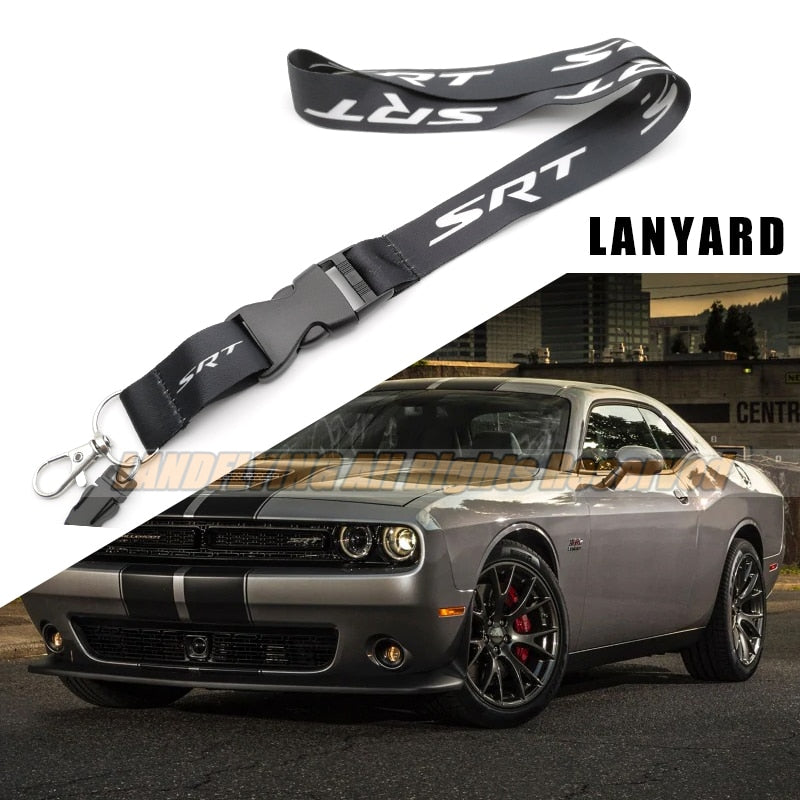 SRT Dodge Logo Car Auto Key Lanyard Cell Phone Auto Keychain Neck Straps Lanyard ID Badges Card Hanging Rope Anti-lost