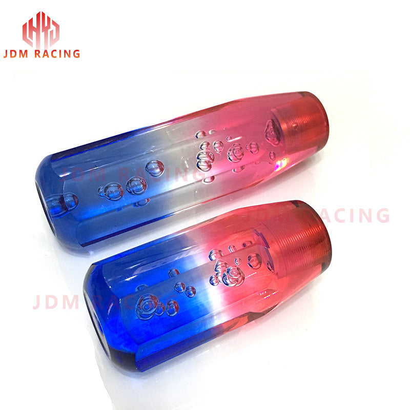 Crystal Transparent Bubble Purple Blue Throw Gear Shifter 10cm Car Manual Shift Knob Gear Shifter Head Shift Knob Stick