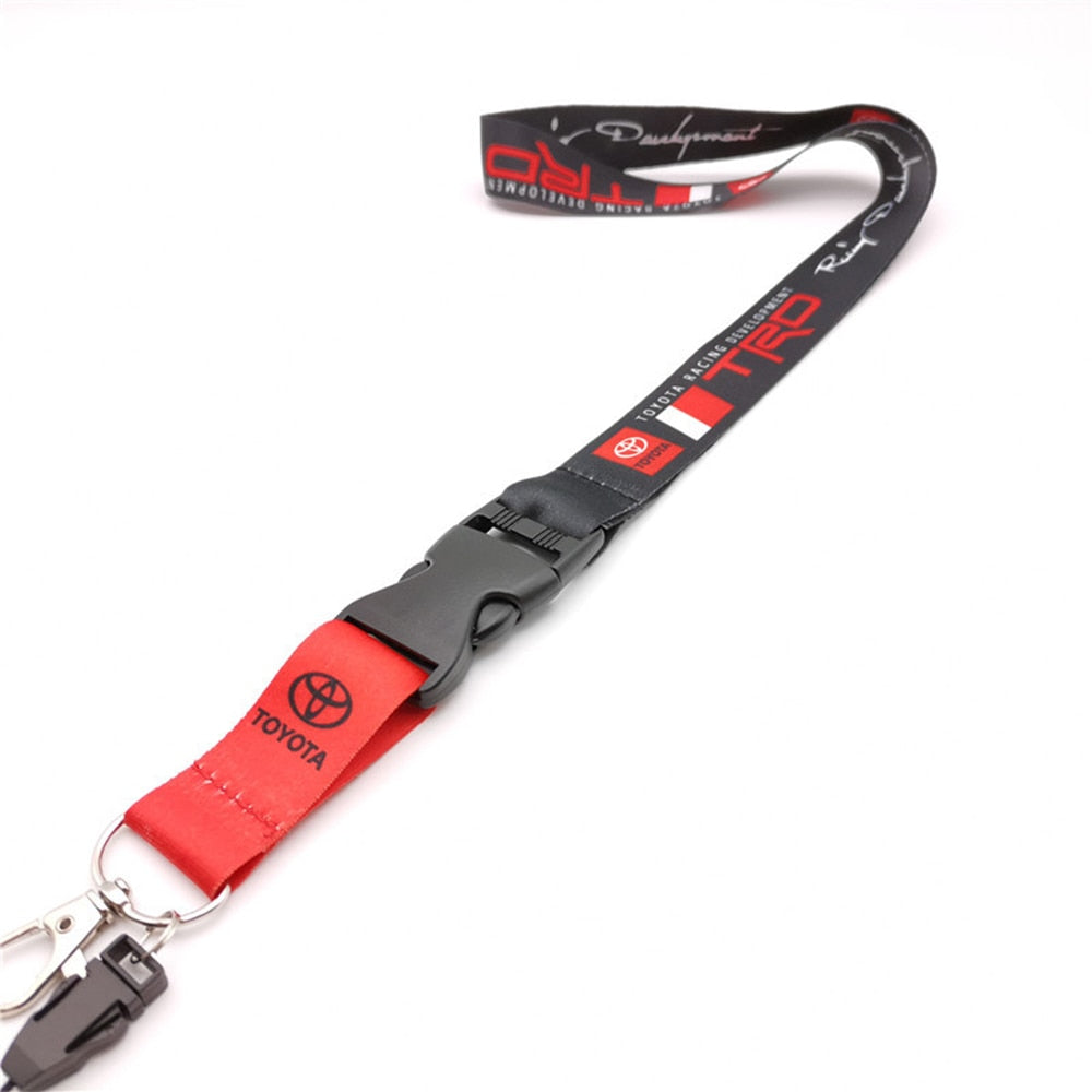TRD JDM Car Keyring Keychain Key Ring Tag Strap ID Card Cell Phone Sling Lanyard for Toyota TRD Auto