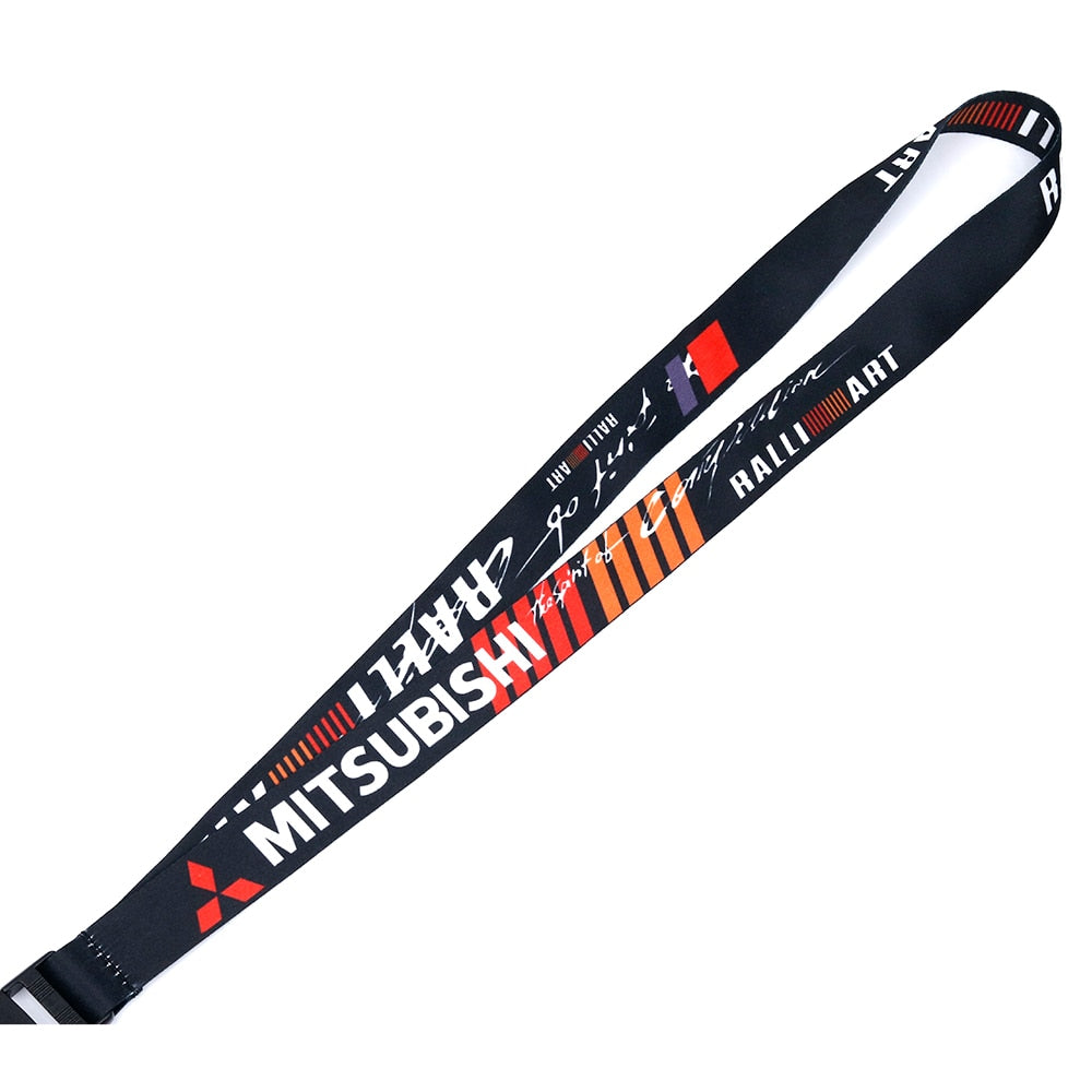 JDM RALLIART Style Racing Lanyard Key Mobile ID Card Hanging Strap Refitting neck lanyards for keys