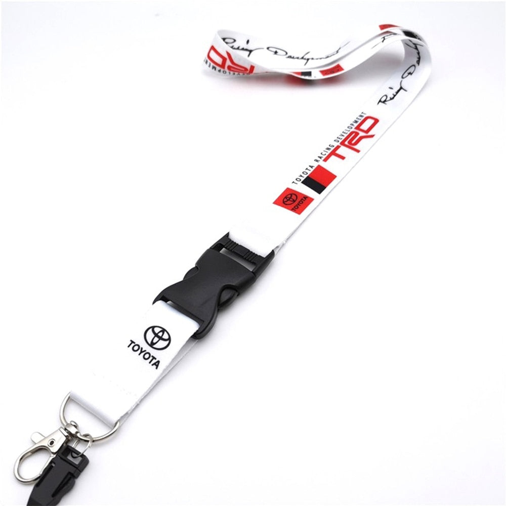 TRD JDM Car Keyring Keychain Key Ring Tag Strap ID Card Cell Phone Sling Lanyard for Toyota TRD Auto
