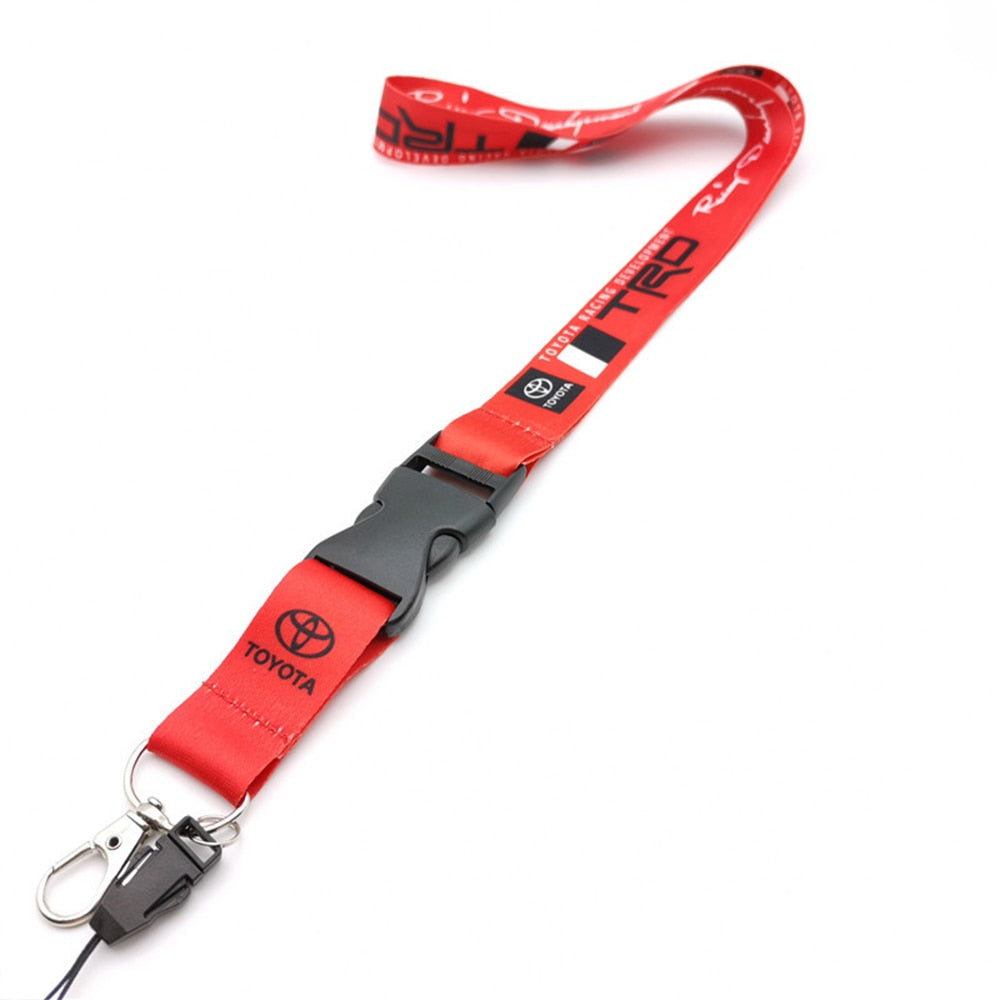 TRD JDM Car Keyring Keychain Key Ring Tag Strap ID Card Cell Phone Sling Lanyard for Toyota TRD Auto