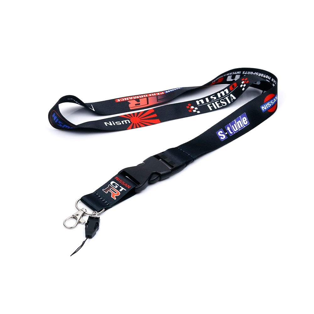 JDM RALLIART Style Racing Lanyard Key Mobile ID Card Hanging Strap Refitting neck lanyards for keys