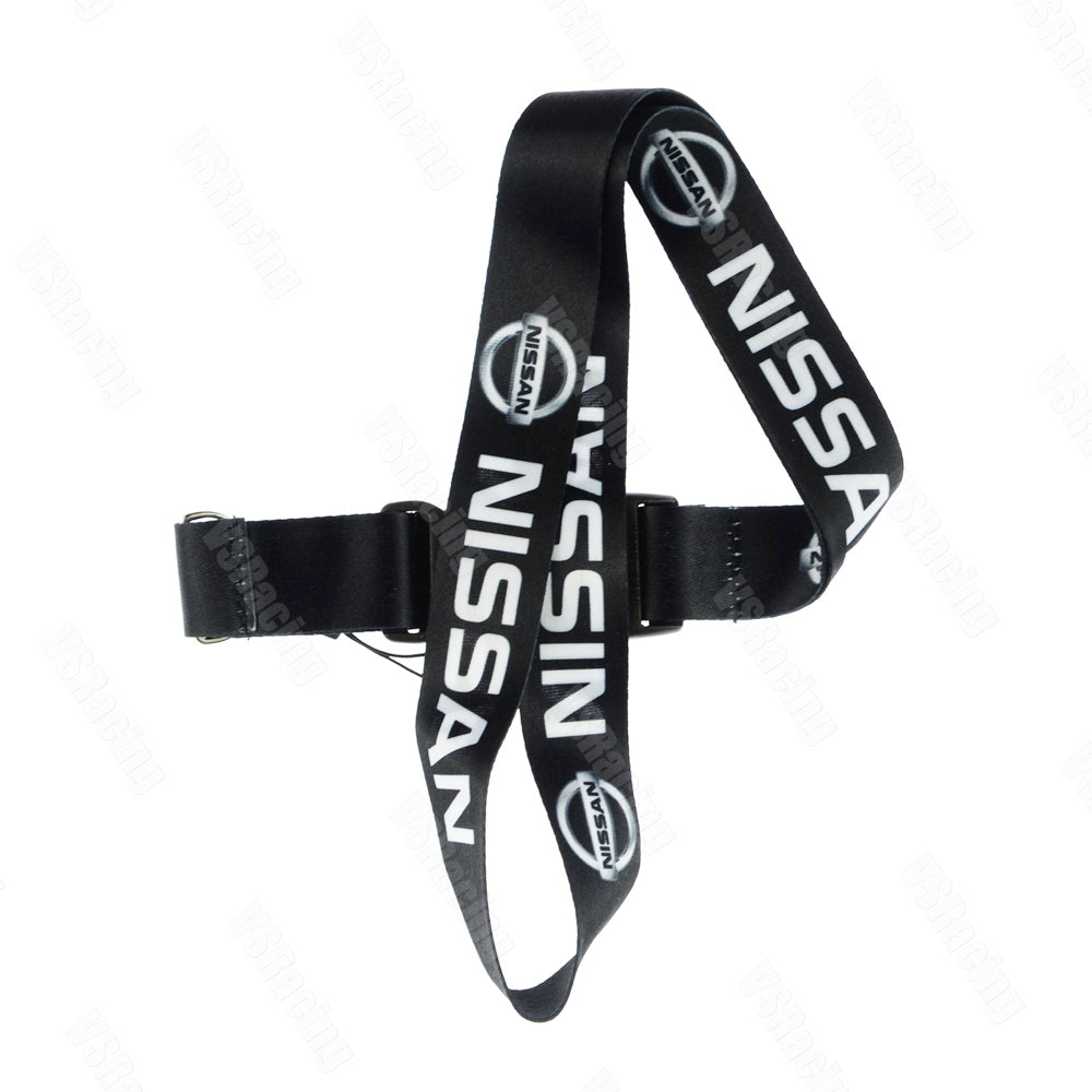 JDM Style NISSAN Lanyard Racing Car Keychain ID Card Neck Strap for Sylphy Cima Qashqai 370Z GTR Livina Murano