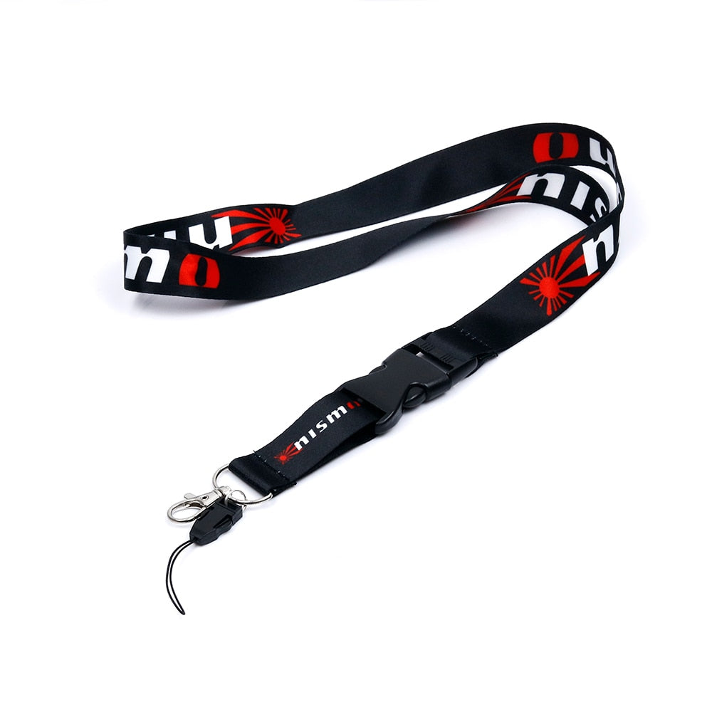 JDM RALLIART Style Racing Lanyard Key Mobile ID Card Hanging Strap Refitting neck lanyards for keys