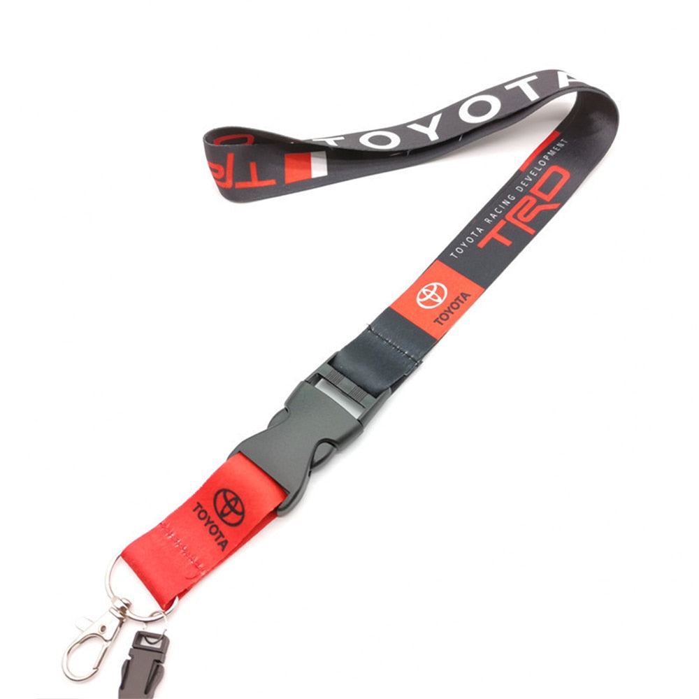 TRD JDM Car Keyring Keychain Key Ring Tag Strap ID Card Cell Phone Sling Lanyard for Toyota TRD Auto