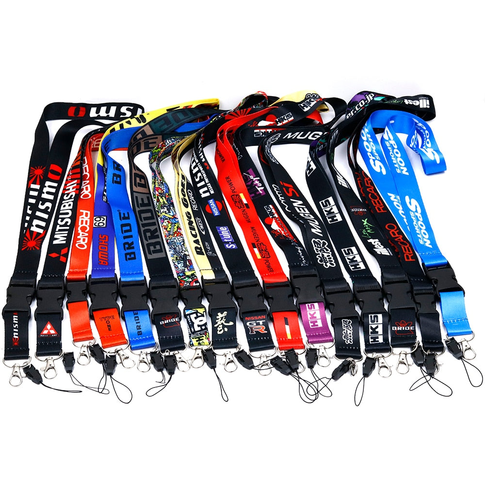 JDM Lanyard Keychain Neck Strap Quick Release Key Chain 2 Sided