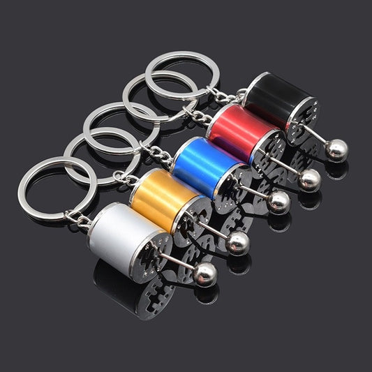 Car Speed Gearbox Keychains Manual Transmission Lever Metal Gear Head Key Ring Car Refitting Creative Charms Keychain