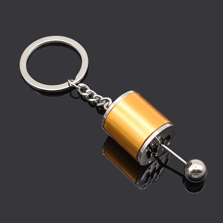 Car Speed Gearbox Keychains Manual Transmission Lever Metal Gear Head Key Ring Car Refitting Creative Charms Keychain